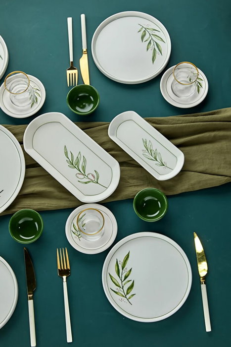Hermia Juego de Desayuno Botanic 23KH - Green